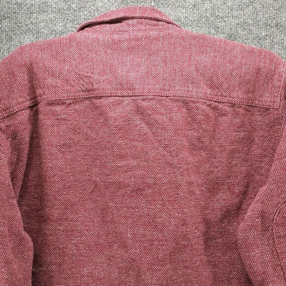 Dickies Men's Button Up Shirt Red Large Long Sleeve Chest Pocket Cotton Casual - Picture 6 of 12